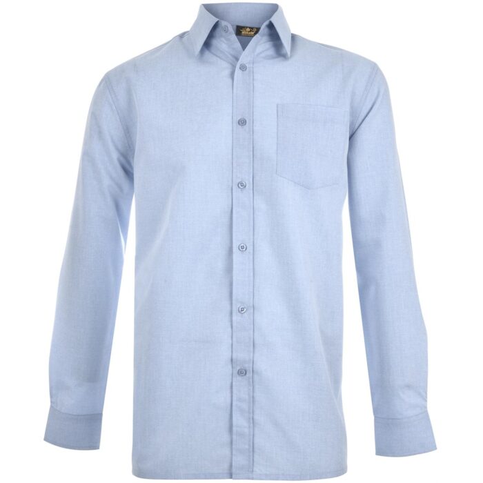 Mens Long Sleeve Apollo Shirt - Light Blue - Image 2