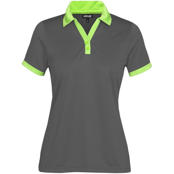 Ladies Bridgewater Golf Shirt - Lime - Image 2