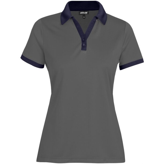 Ladies Bridgewater Golf Shirt - Navy - Image 2
