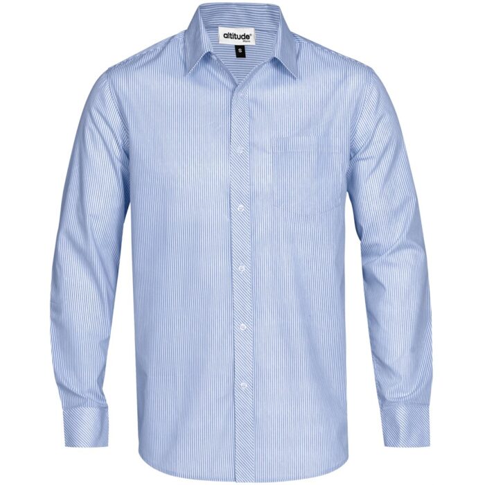 Mens Long Sleeve Birmingham Shirt - Light Blue - Image 2