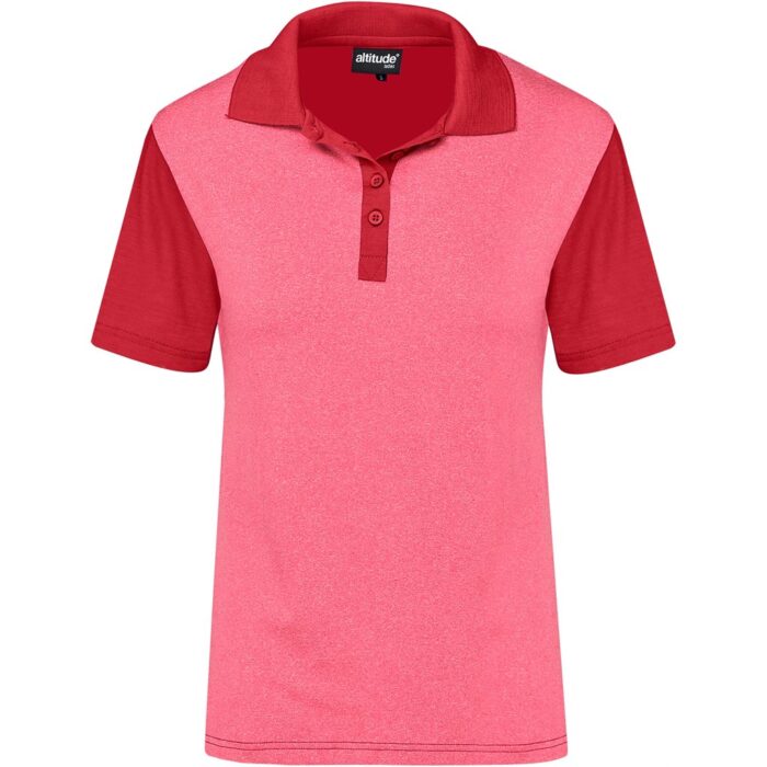Ladies Crossfire Golf Shirt - Red - Image 2