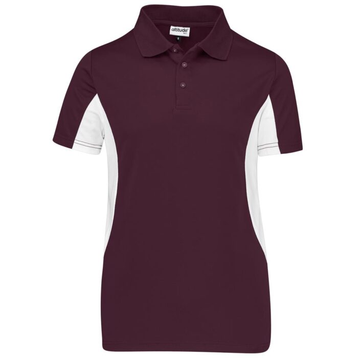 Kids Championship Golf Shirt - Maroon - Image 2