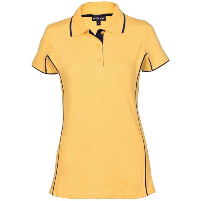 Ladies Denver Golf Shirt - Yellow - Image 2