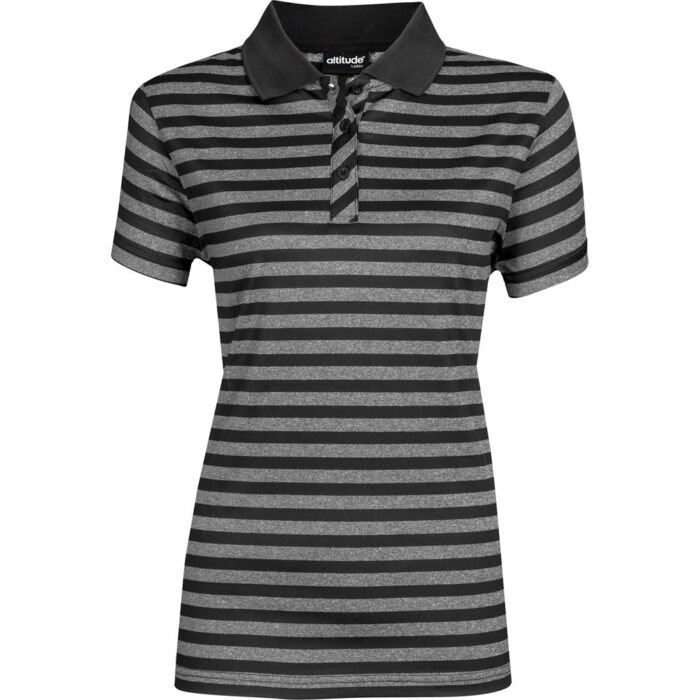 Ladies Drifter Golf Shirt - Black - Image 2