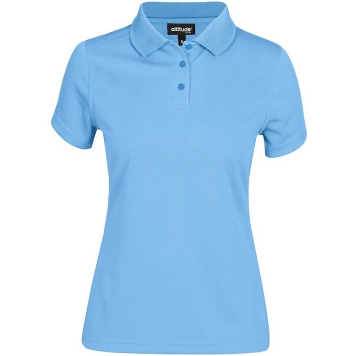 Ladies Distinct Golf Shirt - Sky Blue - Image 2