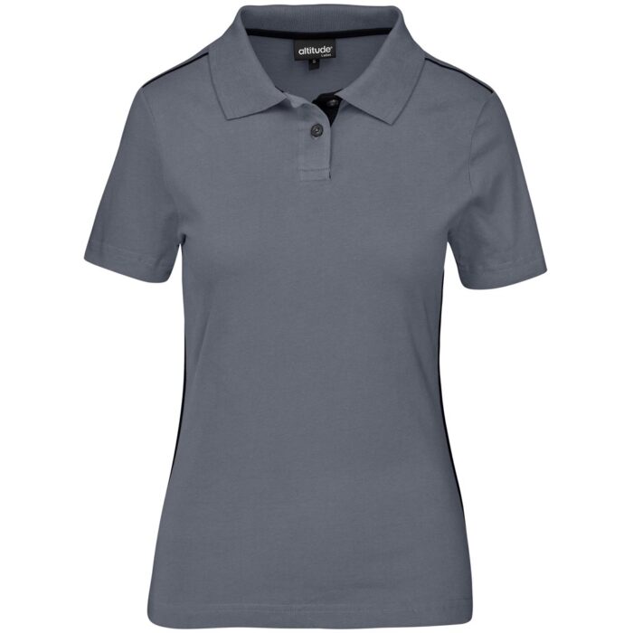 Ladies Galway Golf Shirt - Grey - Image 2