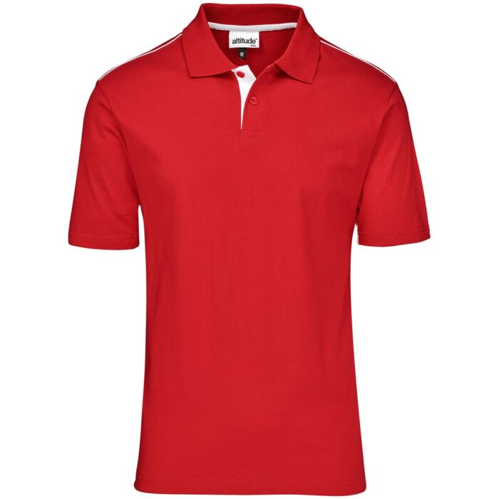 Mens Galway Golf Shirt - Red - Image 2