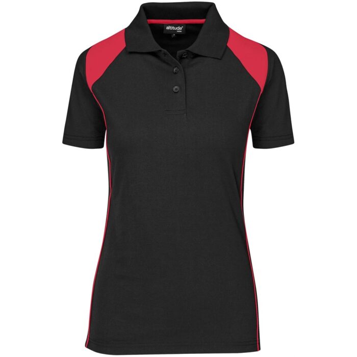 Ladies Infinity Golf Shirt - Black - Image 2