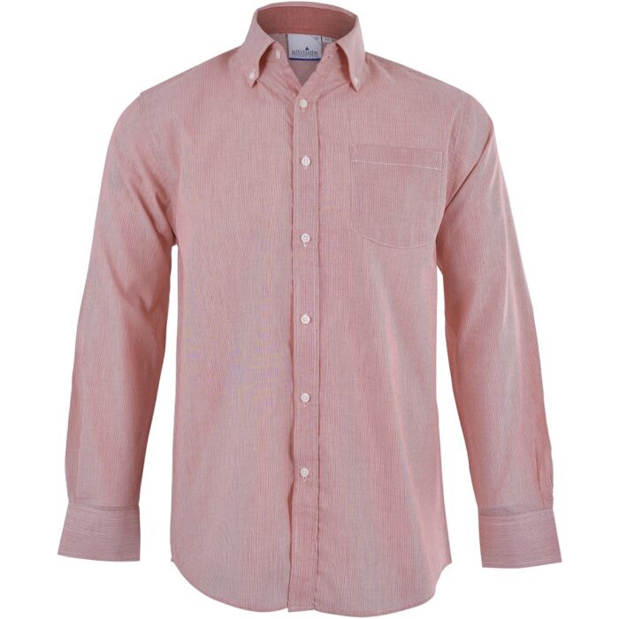Mens Long Sleeve Lisbon Shirt - Red - Image 2
