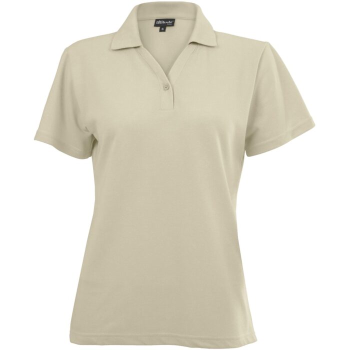 Ladies Melrose Heavyweight Golf Shirt - Stone - Image 2