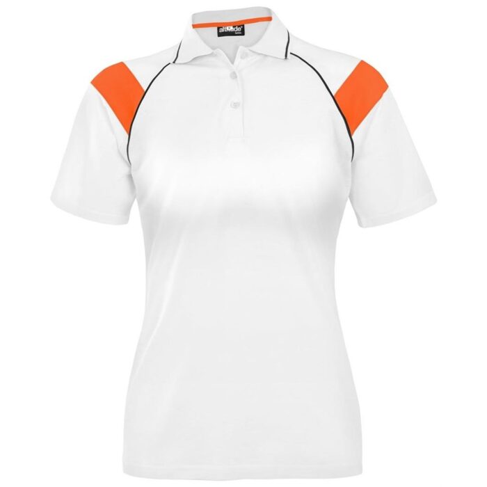 Ladies Score Golf Shirt - Orange - Image 2