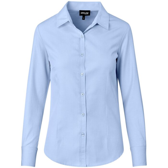 Ladies Long Sleeve Nottingham Shirt - Image 5