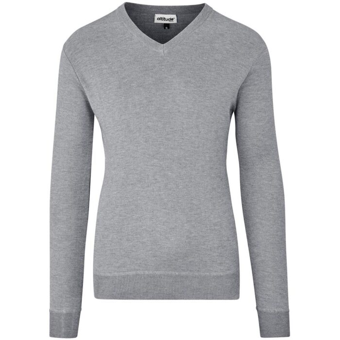 Mens Long Sleeve Peru V-Neck Jersey - Grey - Image 2