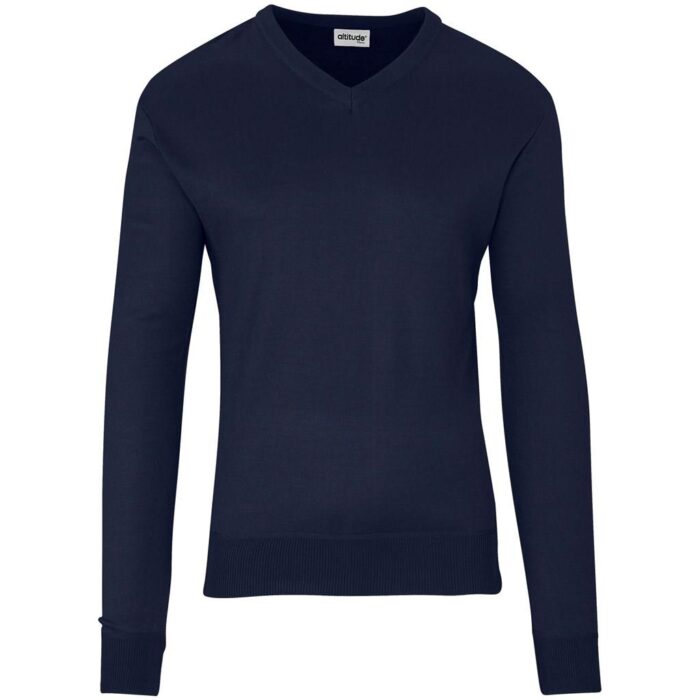 Mens Long Sleeve Peru V-Neck Jersey - Navy - Image 2