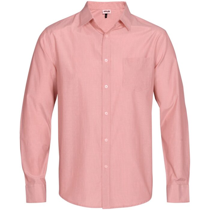 Mens Long Sleeve Portsmouth Shirt - Red - Image 2