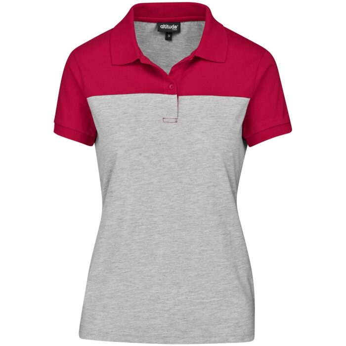 Ladies Urban Golf Shirt - Red - Image 2