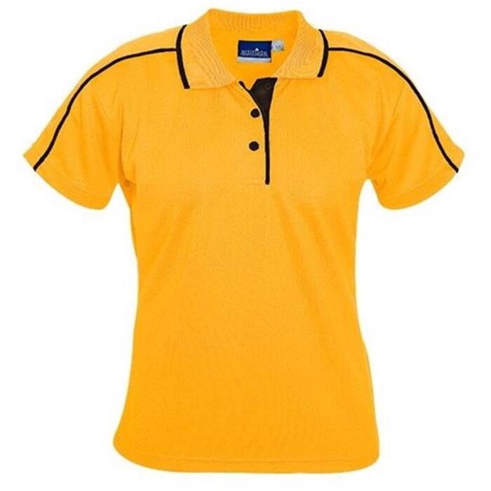 Ladies Vegas Golf Shirt - Yellow - Image 2