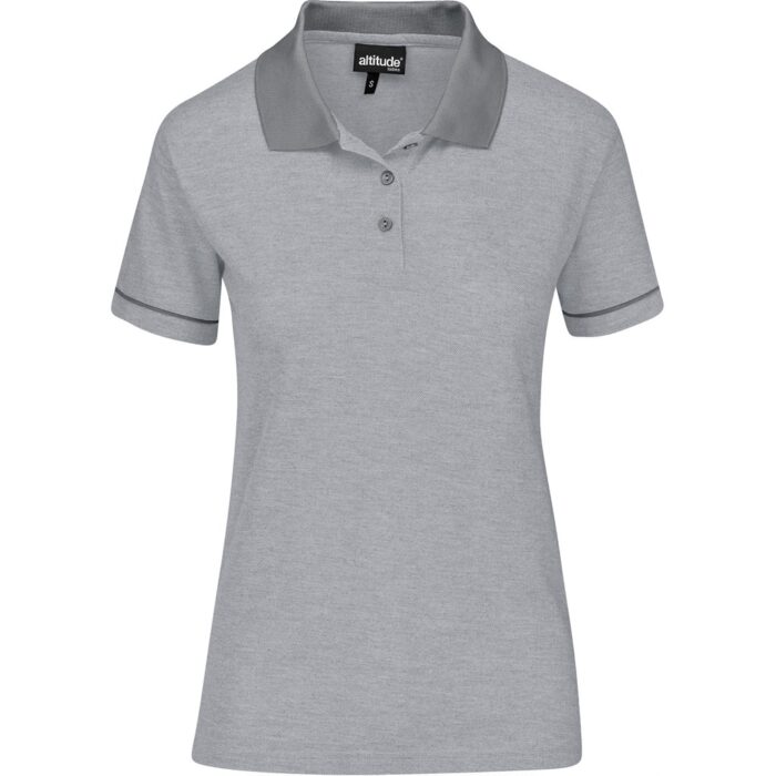 Ladies Verge Golf Shirt - Light Grey - Image 2