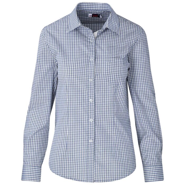 Ladies Long Sleeve Kenton Shirt - Light Blue - Image 2