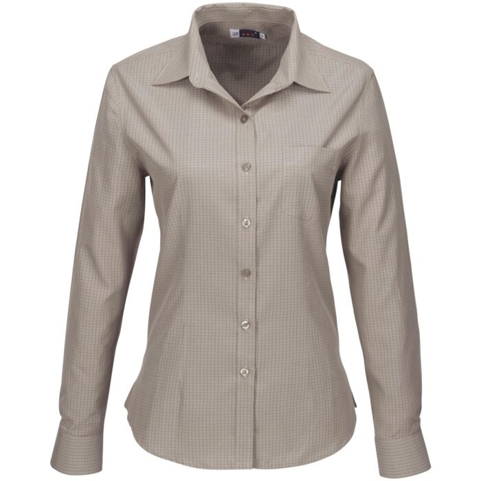 Ladies Long Sleeve Huntington Shirt - Khaki - Image 2