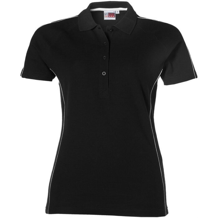 Ladies Pontiac Golf Shirt - Black - Image 2