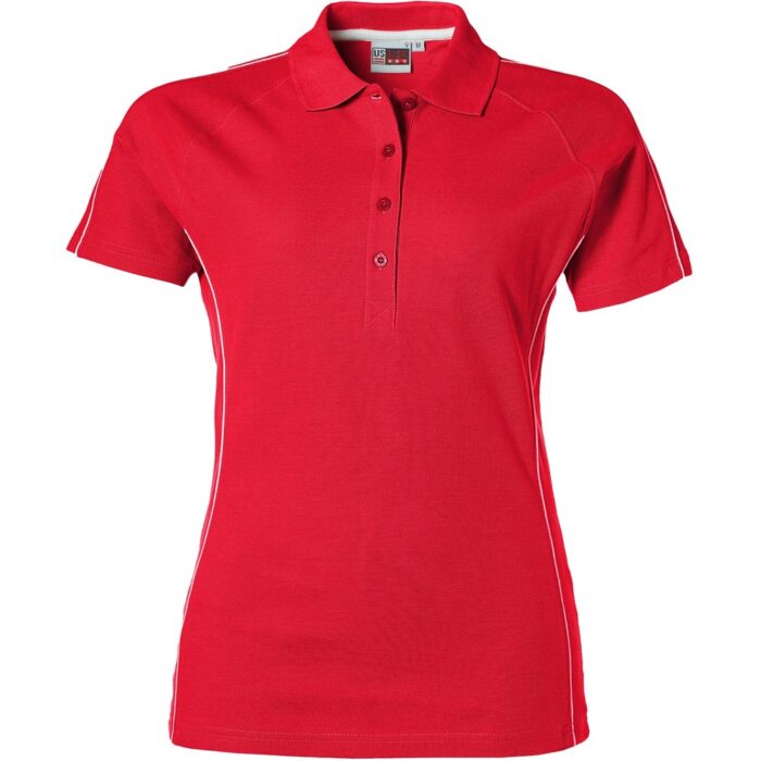 Ladies Pontiac Golf Shirt - Red - Image 2