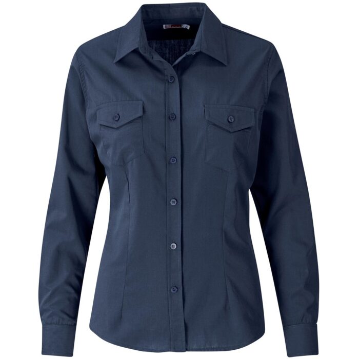 Ladies Long Sleeve Kensington Shirt - Image 9
