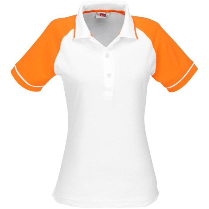 Ladies Sydney Golf Shirt - Orange - Image 2