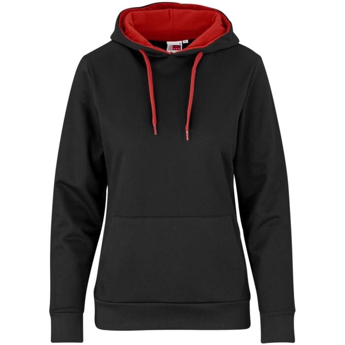 Ladies Solo Hooded Sweater - Red - Image 2