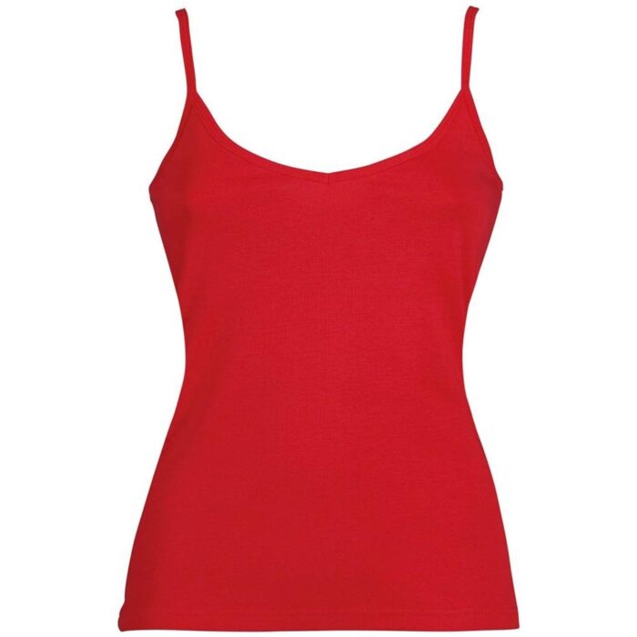 Ladies Lanai Spaghetti Top - Red - Image 2