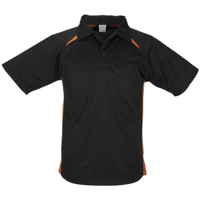 Kids Splice Golf Shirt - Black Orange - Image 2