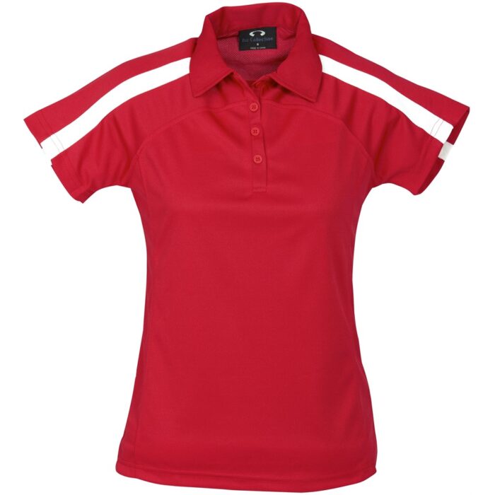 Ladies Monte Carlo Golf Shirt - Red - Image 2