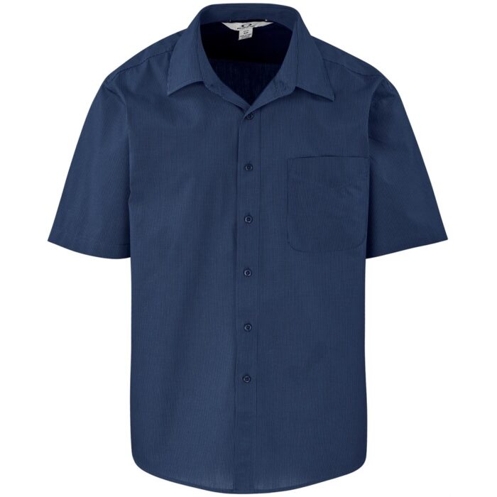 Mens Short Sleeve Micro Check Shirt - Image 4