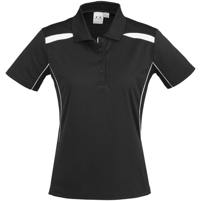 Ladies United Golf Shirt - Black - Image 2
