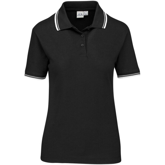 Ladies Cambridge Golf Shirt - Black - Image 2