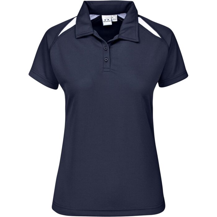 Ladies Splice Golf Shirt - Navy - Image 2