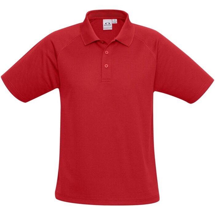 Kids Sprint Golf Shirt - Red - Image 2