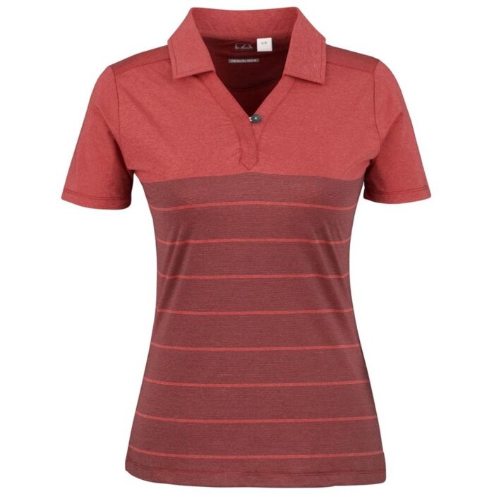 Ladies Streak Golf Shirt - Red - Image 2