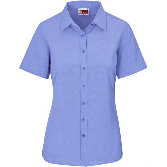Ladies Short Sleeve Oxford Shirt - Image 5