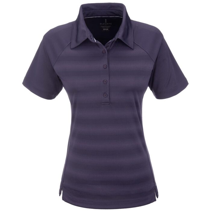Ladies Shimmer Golf Shirt - Purple - Image 2