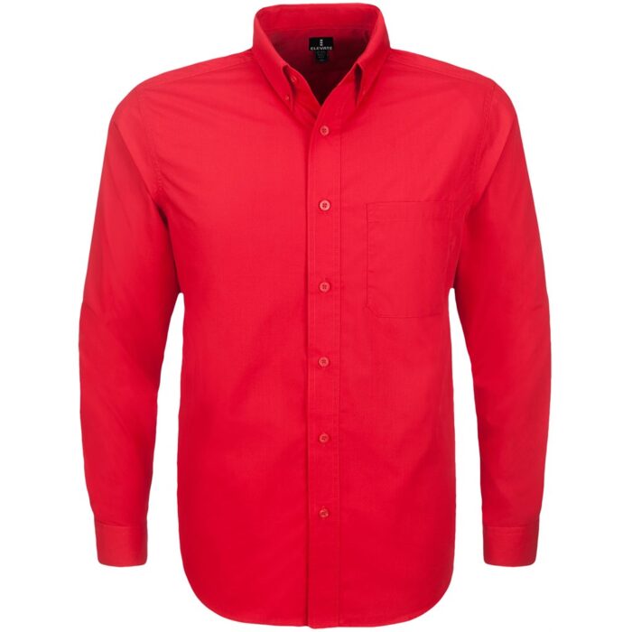 Mens Long Sleeve Preston Shirt - Red - Image 2