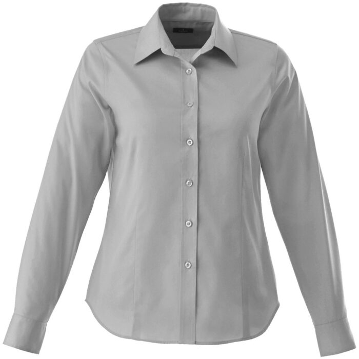 Ladies Long Sleeve Wilshire Shirt - Grey - Image 2