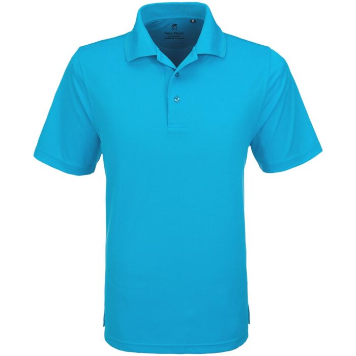 Mens Wynn Golf Shirt - Aqua - Image 2