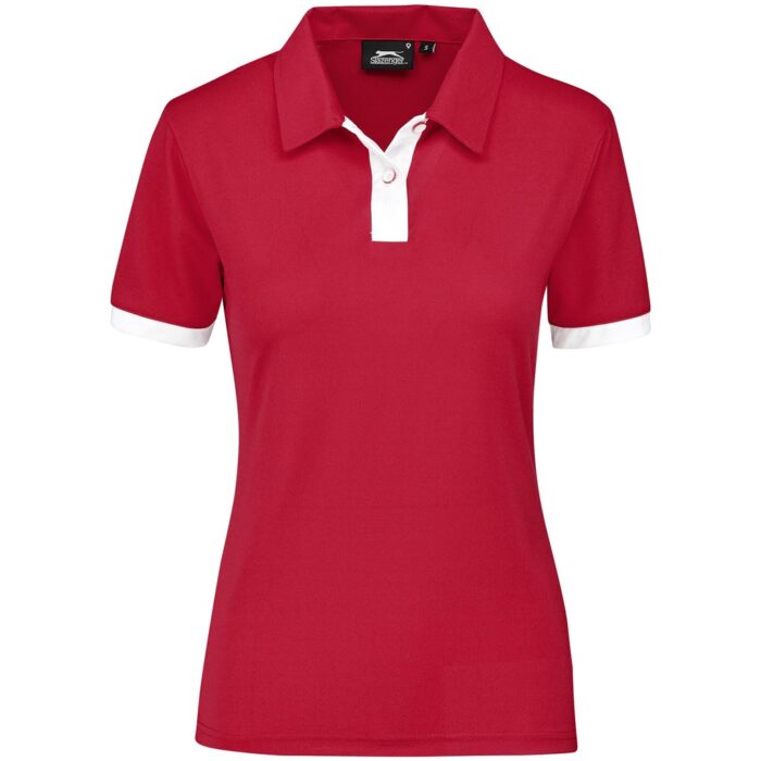 Ladies Contest Golf Shirt - Red - Image 2
