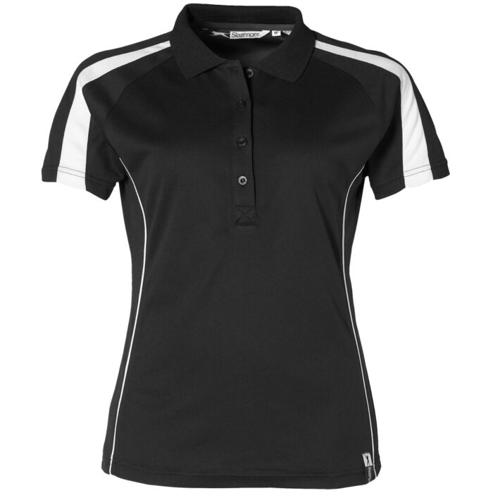 Ladies Horizon Golf Shirt - Black - Image 2