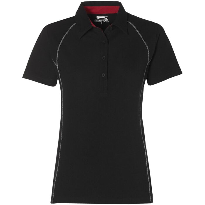 Ladies Victory Golf Shirt - Black - Image 2