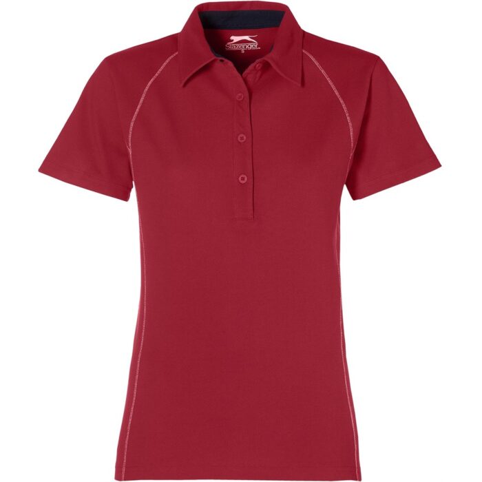 Ladies Victory Golf Shirt - Red - Image 2