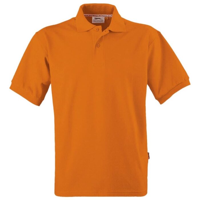 Mens Crest Golf Shirt - Orange - Image 2