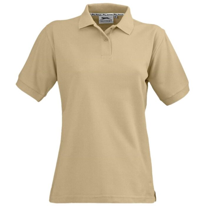 Ladies Crest Golf Shirt - Khaki - Image 2