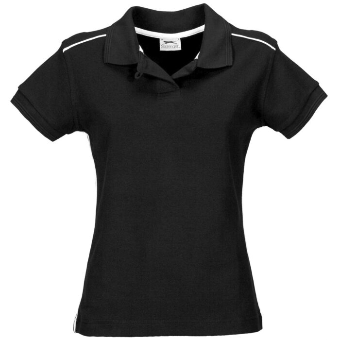 Ladies Backhand Golf Shirt - Black - Image 2